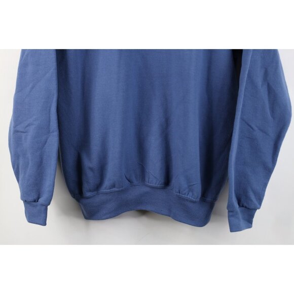 Vintage 90s Streetwear Womens Large Faded Christmas Snow Birds Sweatshirt Blue - Picture 3 of 12